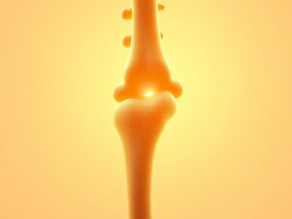 Glowing illustration of a healthy strong bone
